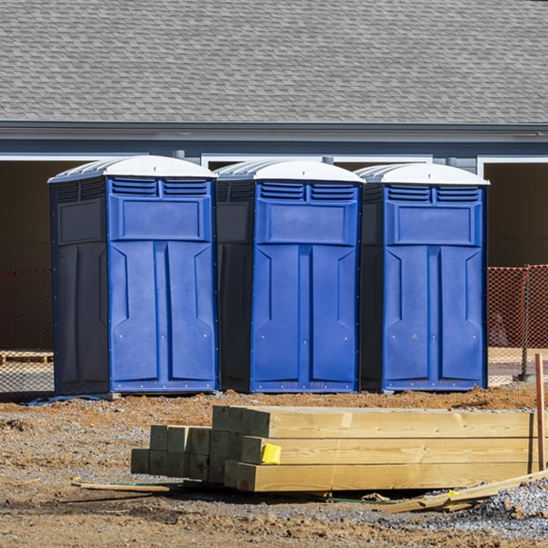 how often are the portable restrooms cleaned and serviced during a rental period in Oaktown IN